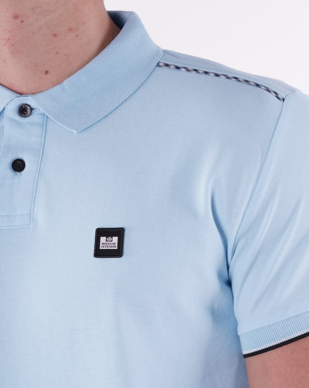 Weekend Offender Sakai Polo Shirt Sky Blue - Image 2