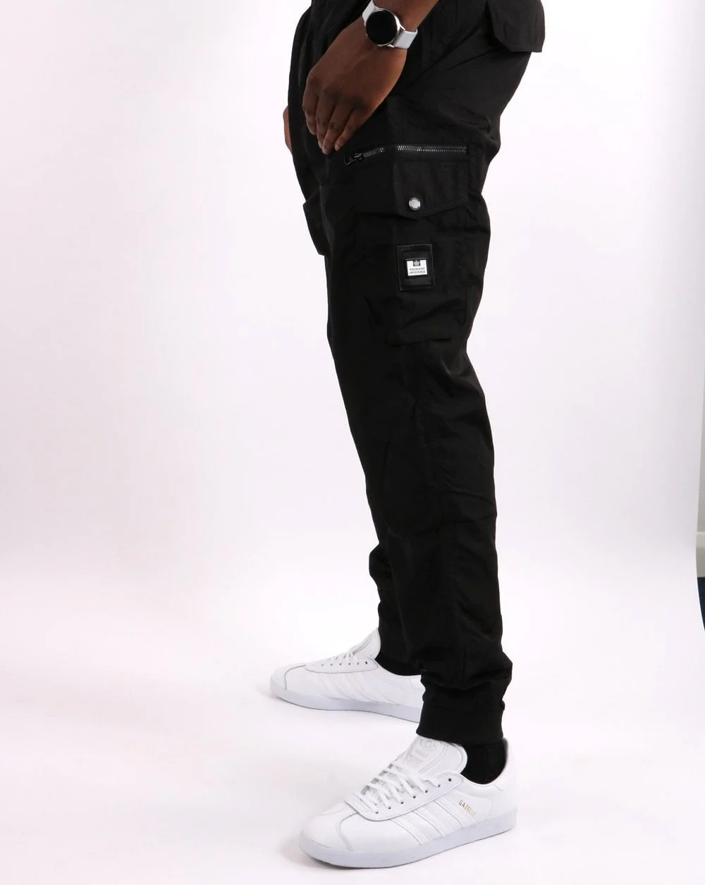 Weekend Offender Salvador Nylon Cargo Pants Black - Image 2