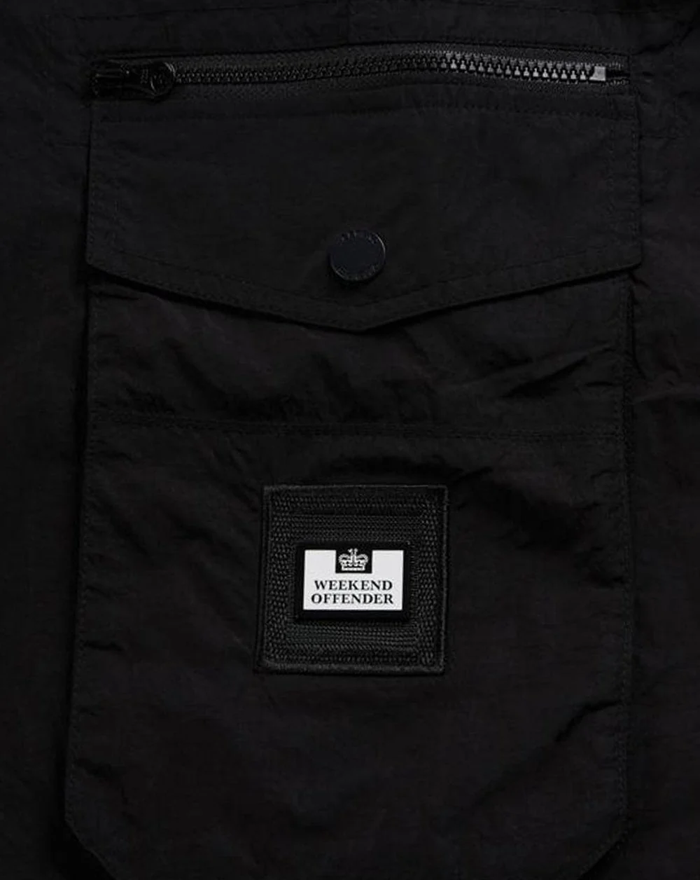 Weekend Offender Salvador Nylon Cargo Pants Black - Image 3