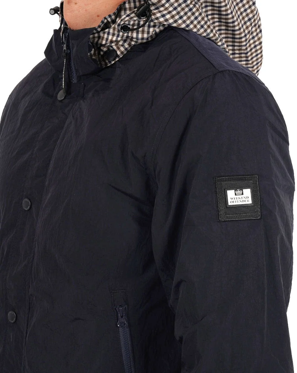 Weekend Offender Saunders AW Jacket Navy/Check - Image 3