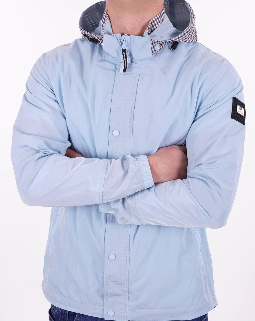 Weekend Offender Saunders Jacket Sky Blue - Image 4