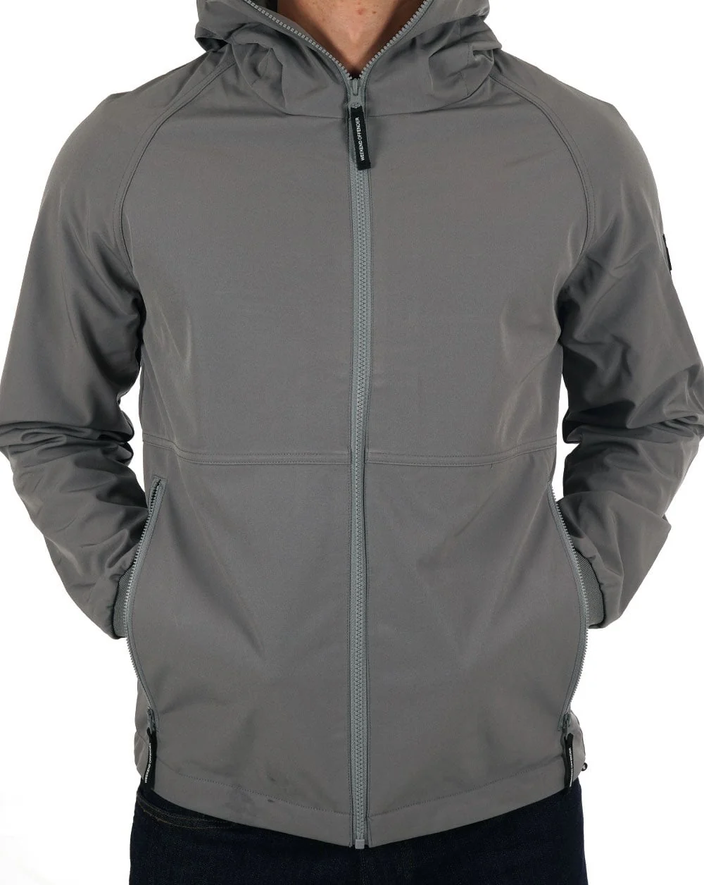 Weekend Offender Softshell Jacket Light Grey - Image 3