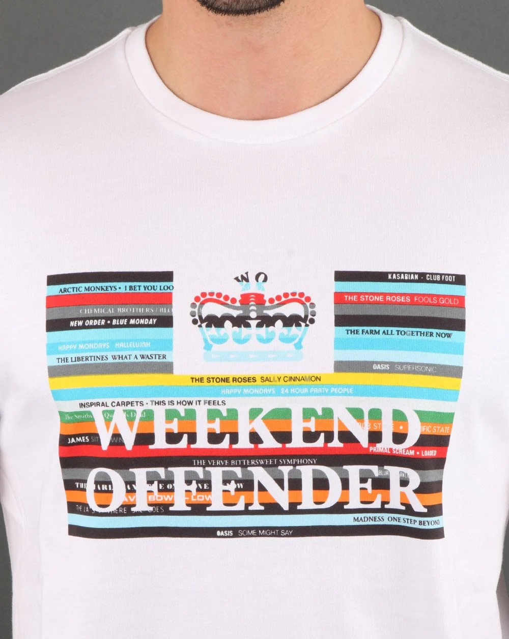 Weekend Offender Spines T-shirt White - Image 2