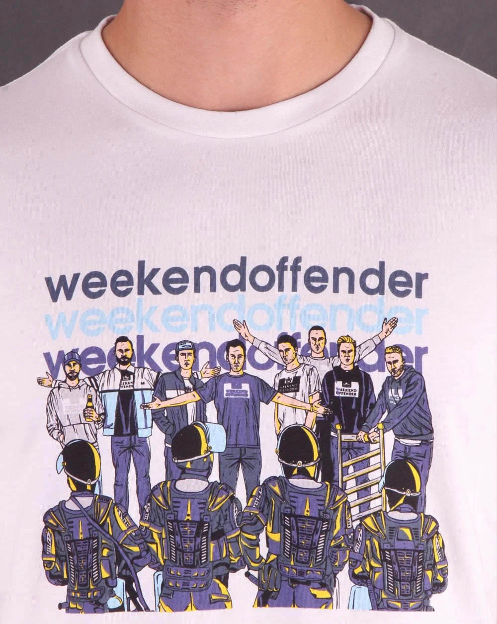 Weekend Offender Stand Off T-shirt White - Image 3