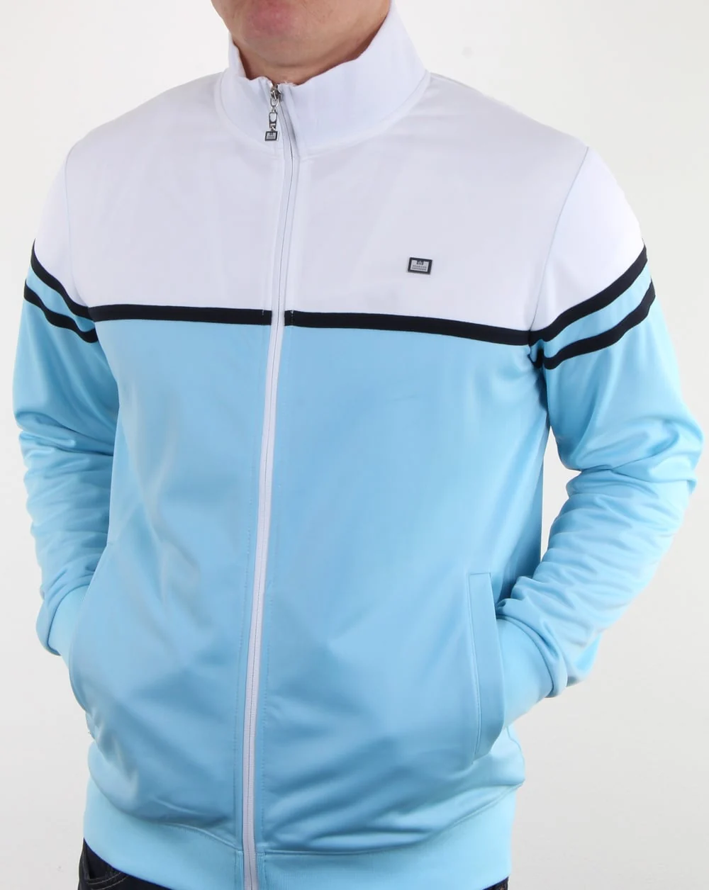 Weekend Offender Steinbeck Track Top Sky Blue - Image 3