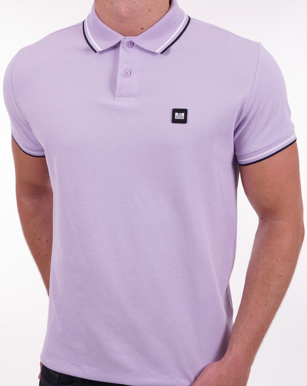 Weekend Offender Sterling Polo Shirt Wisteria - Image 4
