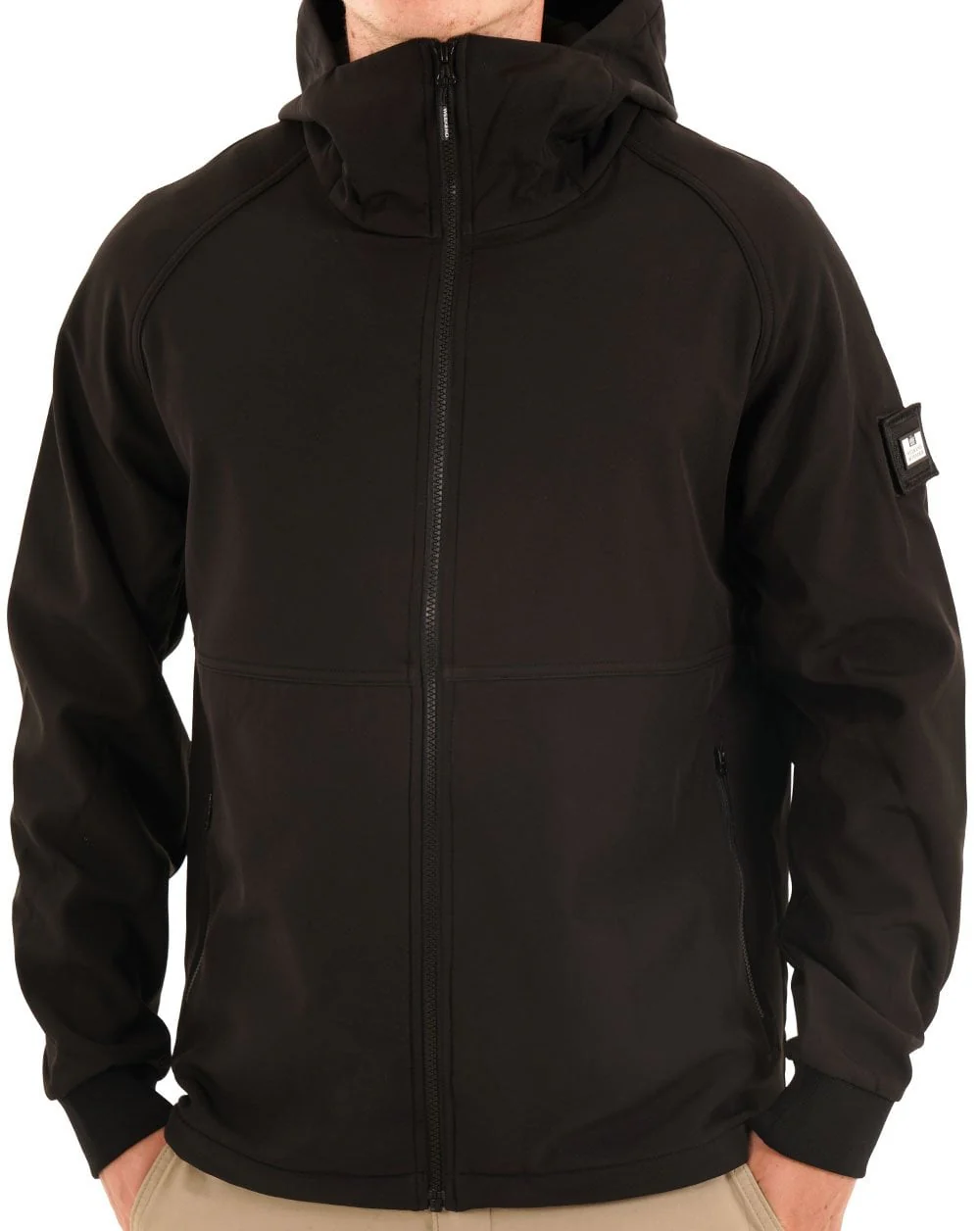 Weekend Offender Stipe Softshell Jacket Black - Image 2