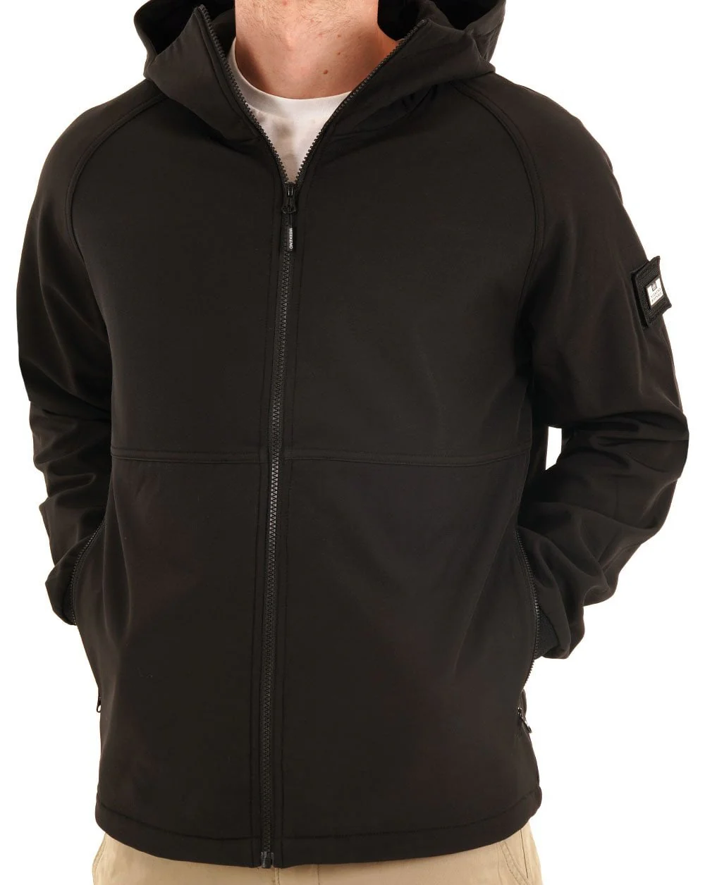 Weekend Offender Stipe Softshell Jacket Black - Image 3