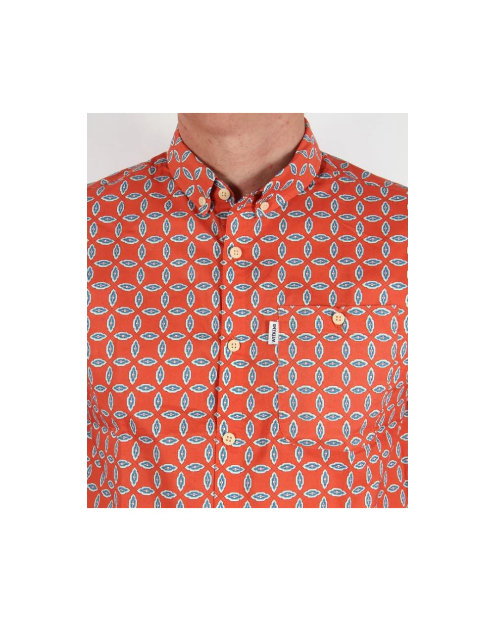 Weekend Offender Strathmere Shirt Orange - Image 2