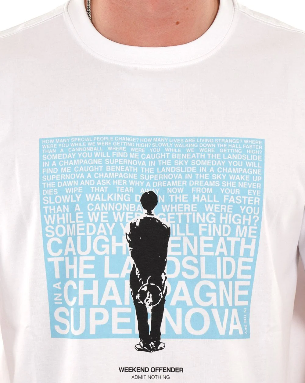 Weekend Offender Supernova T-shirt White/Blue - Image 2