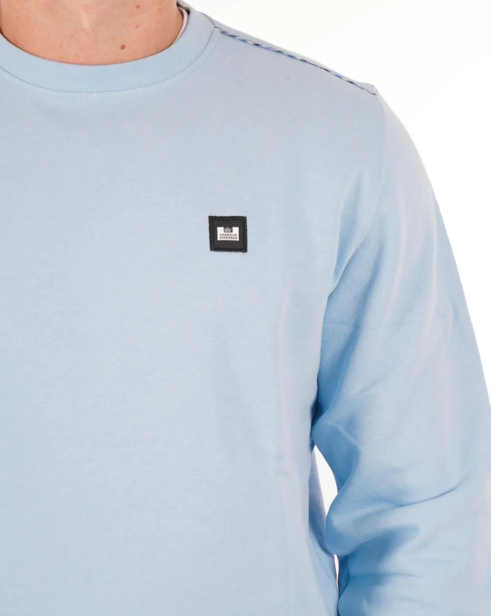 Weekend Offender Sweatshirt Sky- Check detail - Image 2