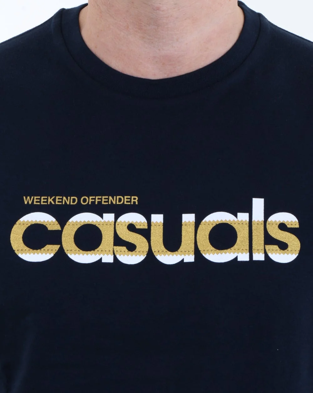 Weekend Offender Terrace Casuals T Shirt Navy - Image 2