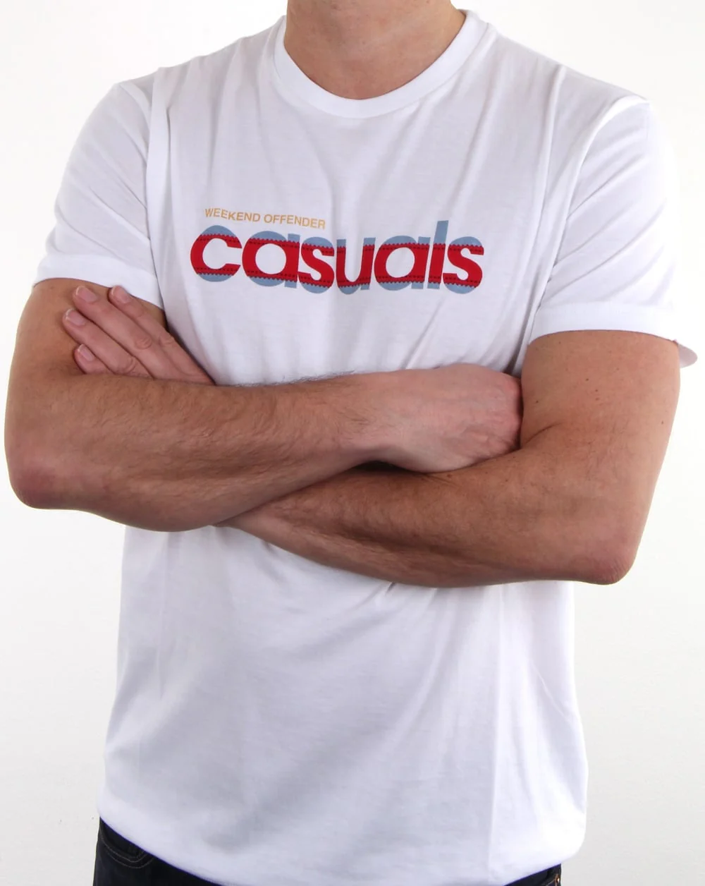Weekend Offender Terrace Casuals T Shirt White - Image 3