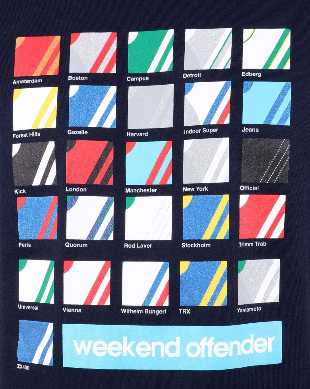 Weekend Offender The stripe colours T-shirt Navy - Image 2