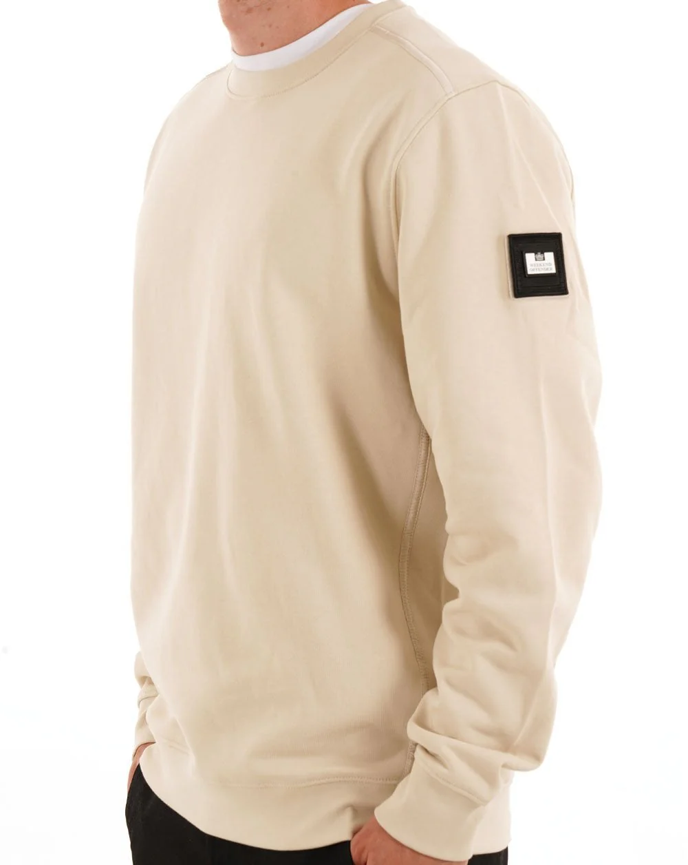 Weekend Offender Thunder Crew Sweatshirt Stone - Image 3