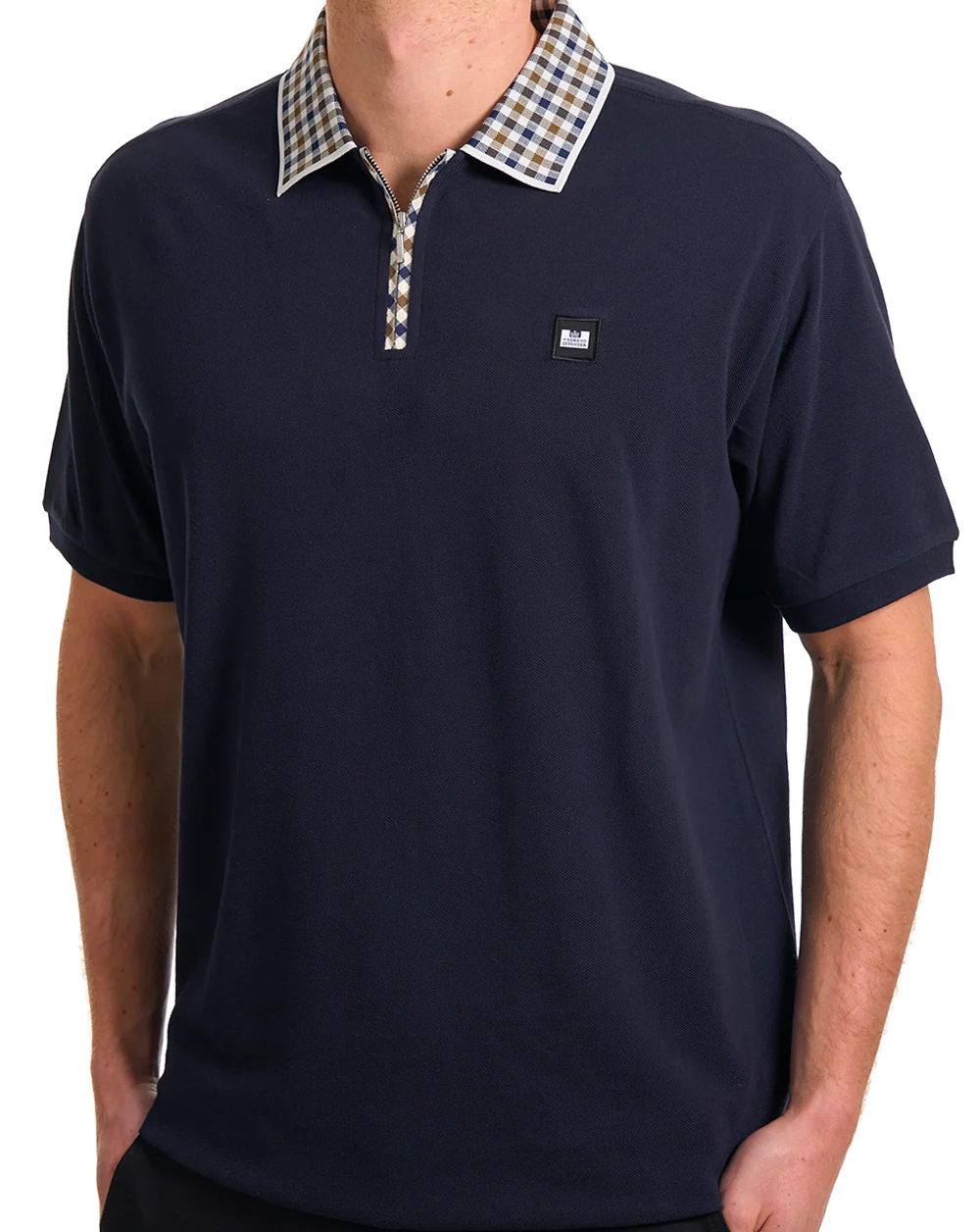 Weekend Offender Tipasa Polo Shirt Navy - Image 4