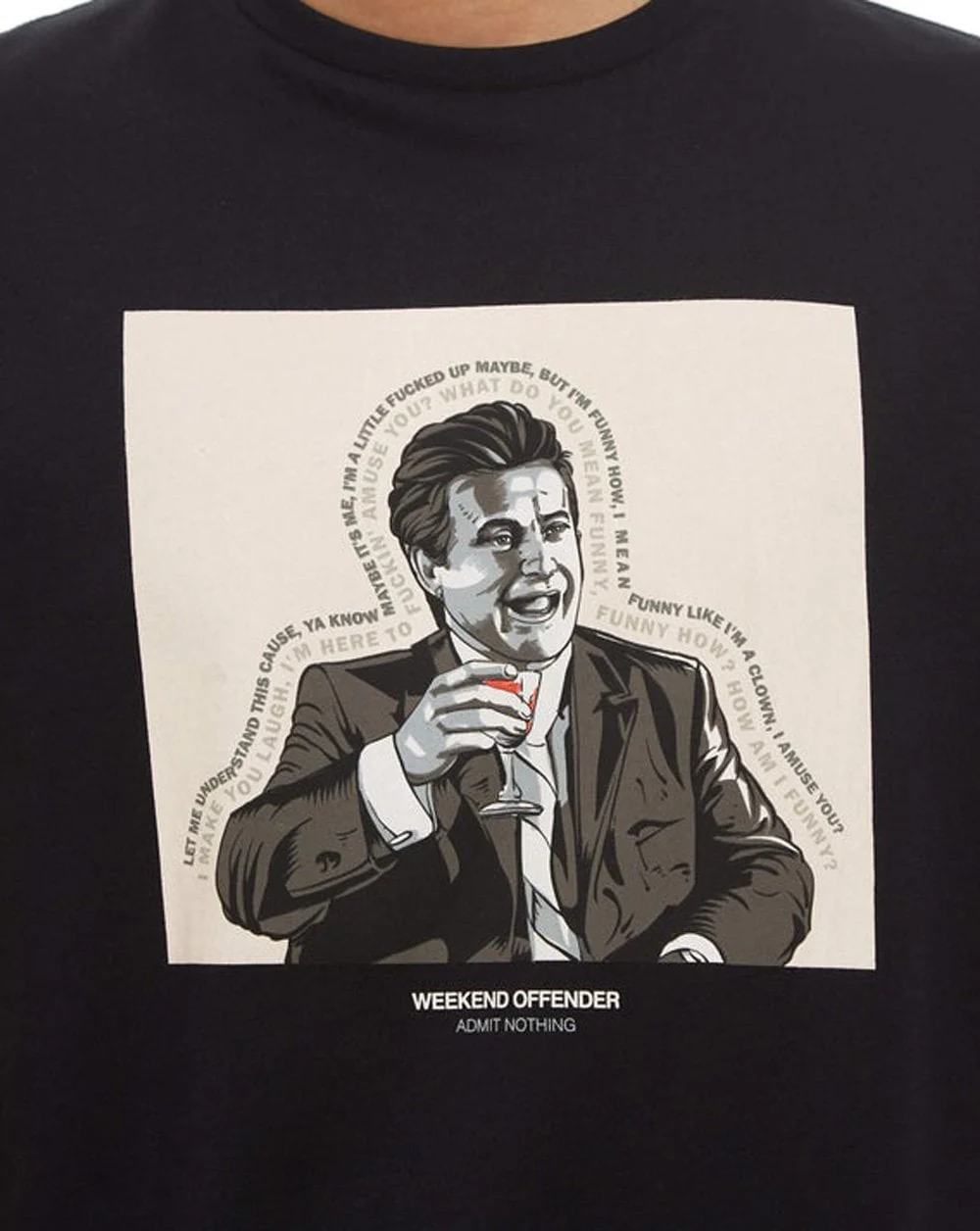 Weekend Offender Tommy T-shirt Black - Image 2