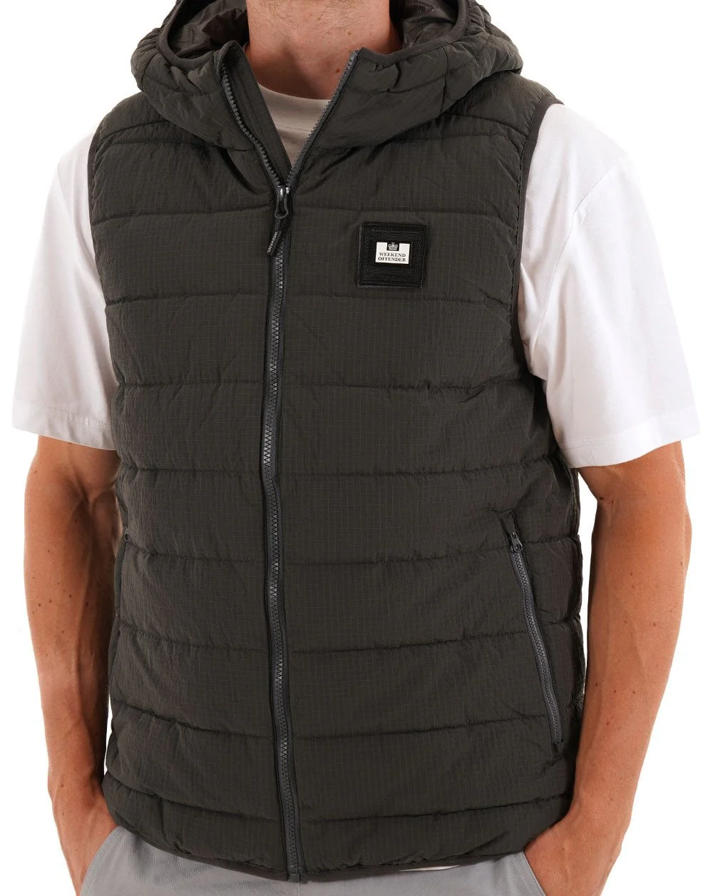 Weekend Offender Toronto Hooded Gilet Cyclone - Image 3