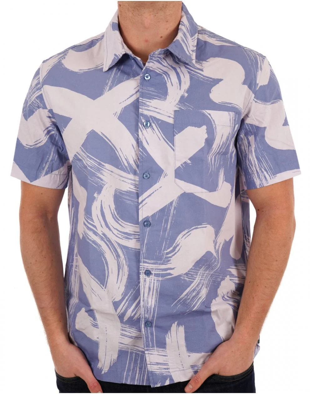 Weekend Offender Toshima Camo SS Shirt Soft Lilac - Image 2