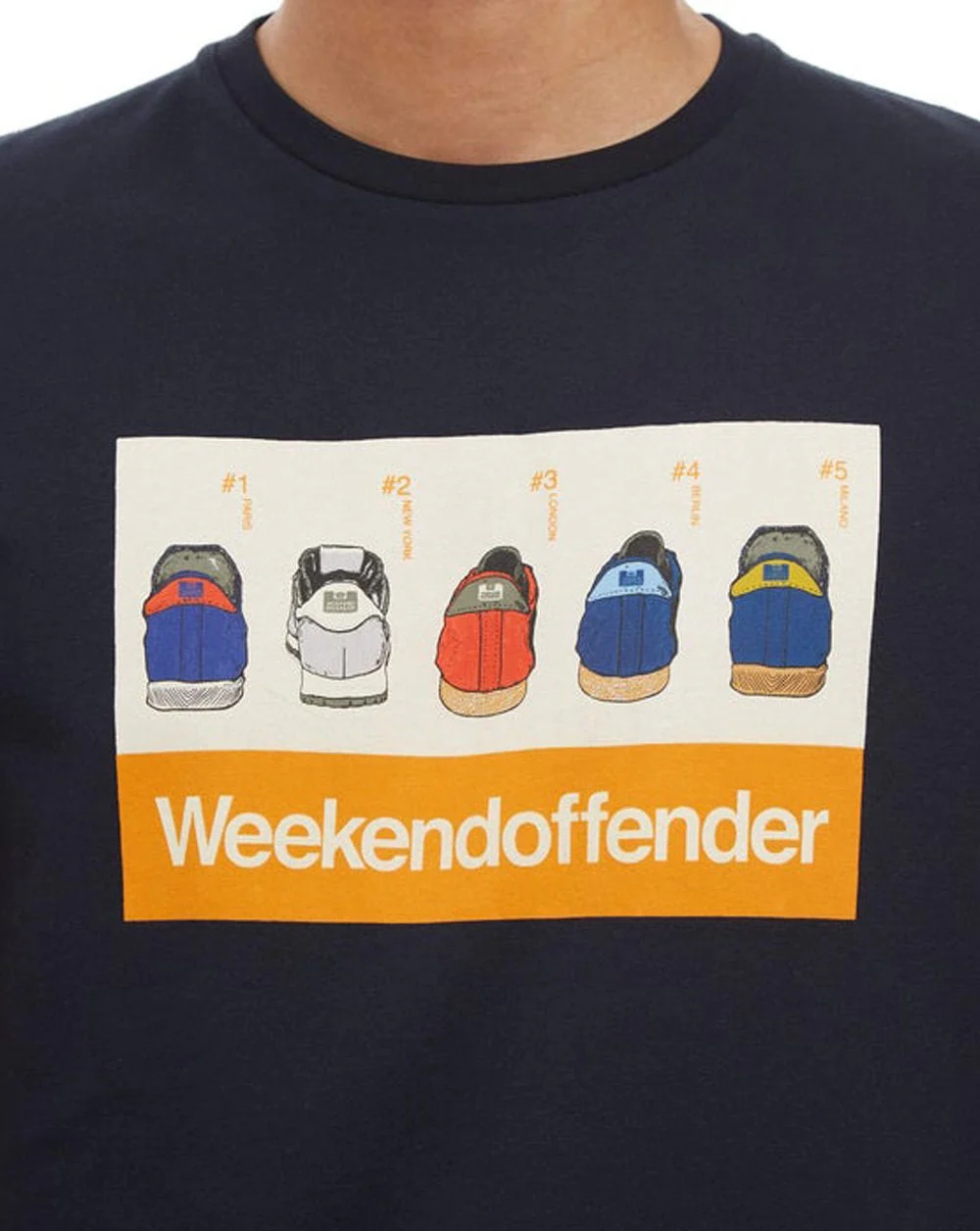 Weekend Offender Trainerspotting T-shirt Navy - Image 2