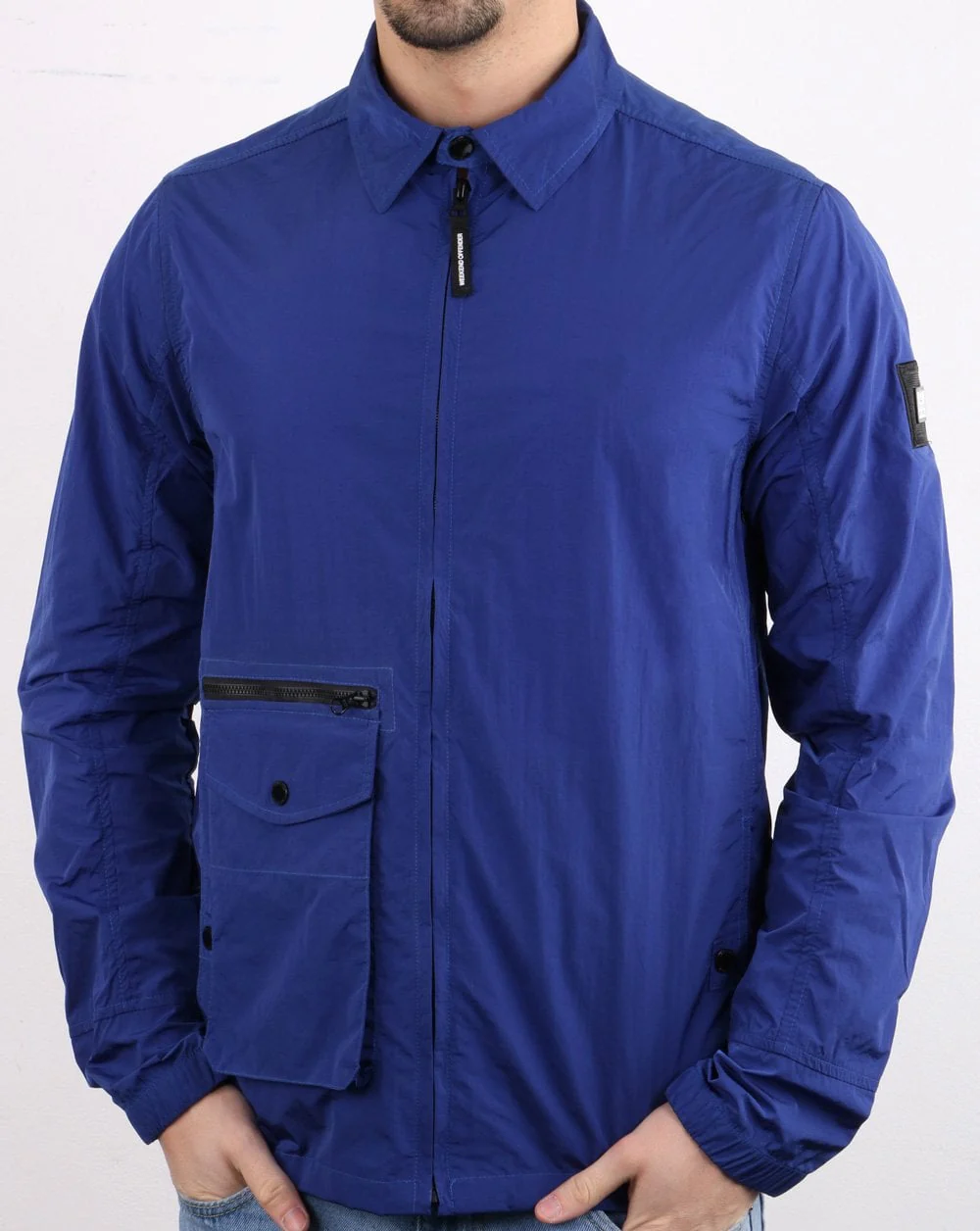 Weekend Offender Vinnie Overshirt Electric Blue - Image 2