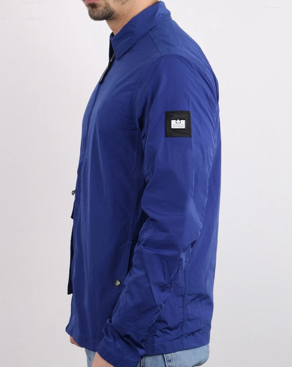 Weekend Offender Vinnie Overshirt Electric Blue - Image 4
