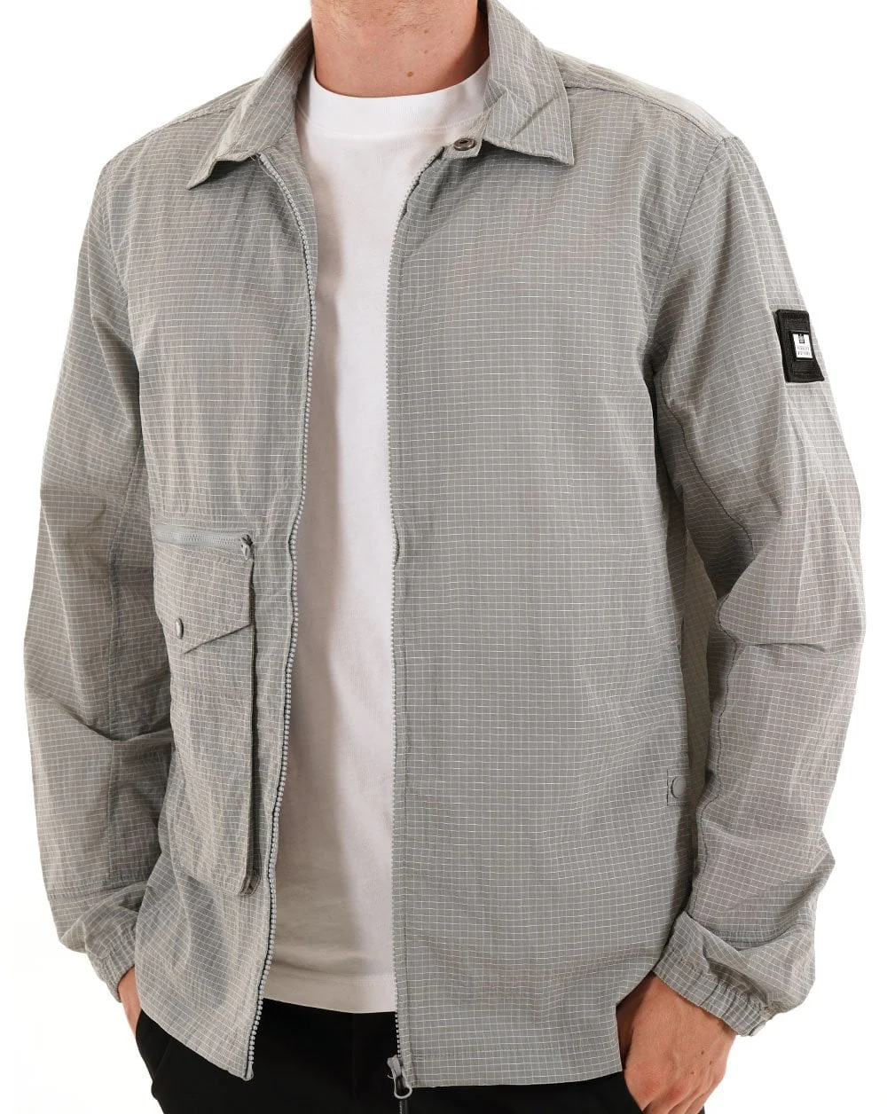 Weekend Offender Vinnie Overshirt Silver Grey - Image 2