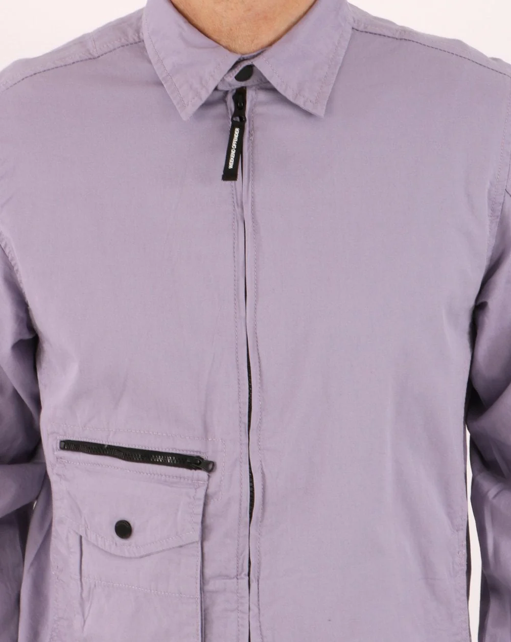 Weekend Offender Vinnie Overshirt Soft Lilac - Image 2