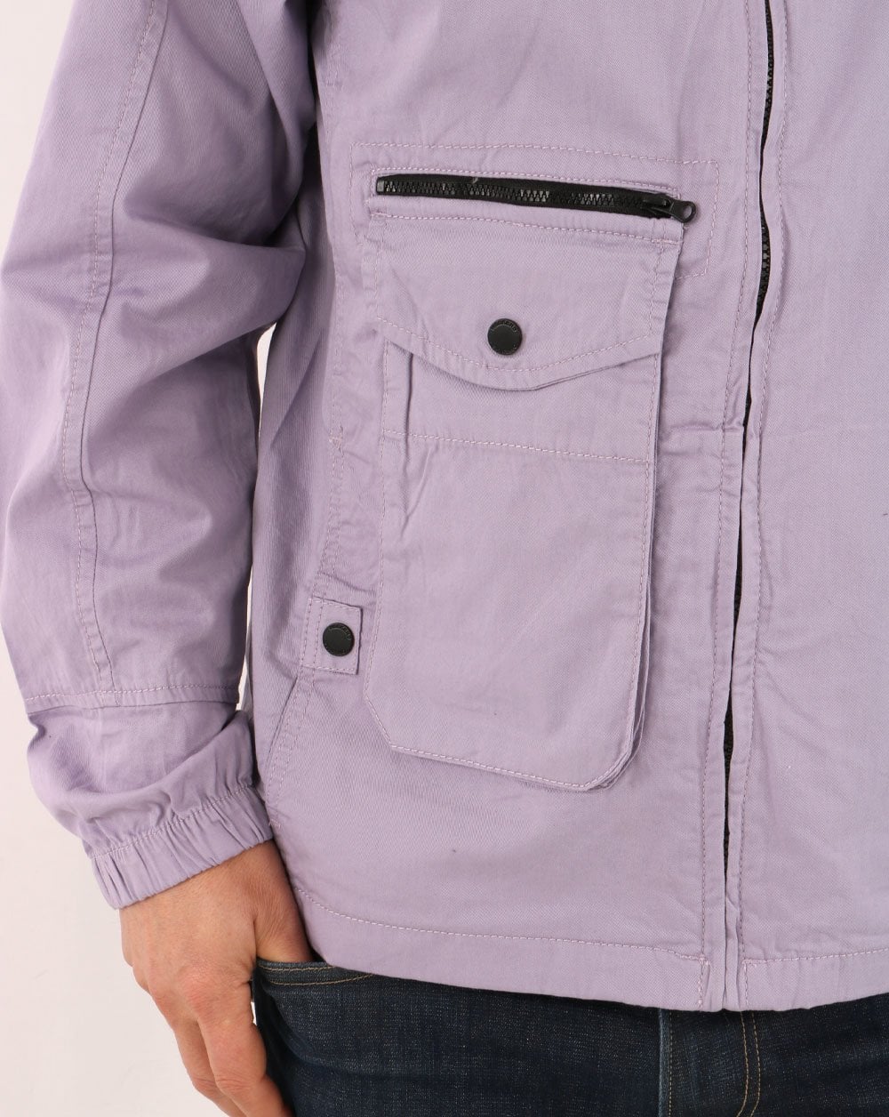 Weekend Offender Vinnie Overshirt Soft Lilac - Image 3