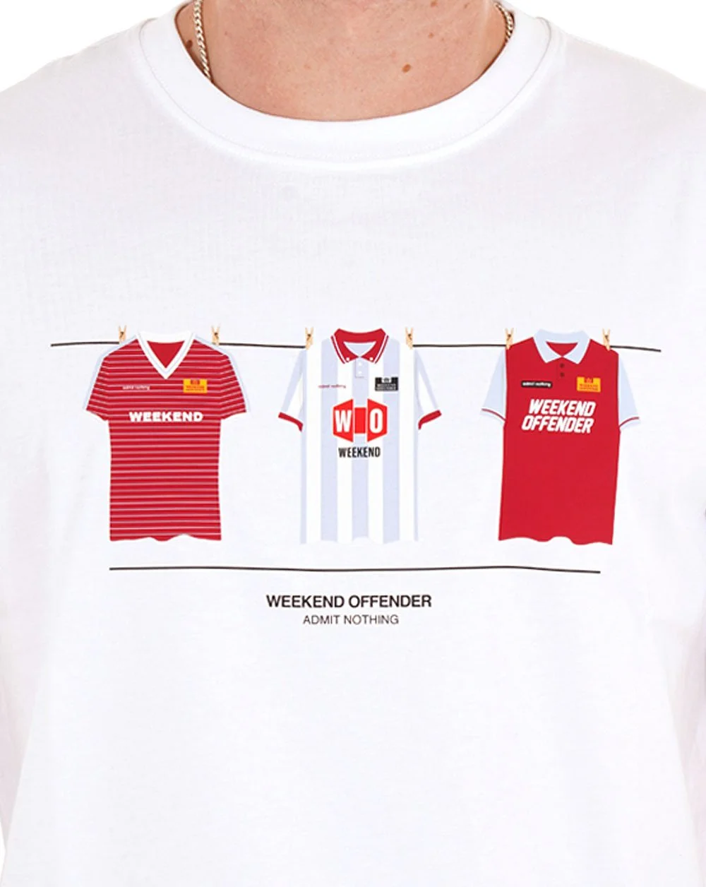 Weekend Offender West Ham Kits T Shirt White - Image 2