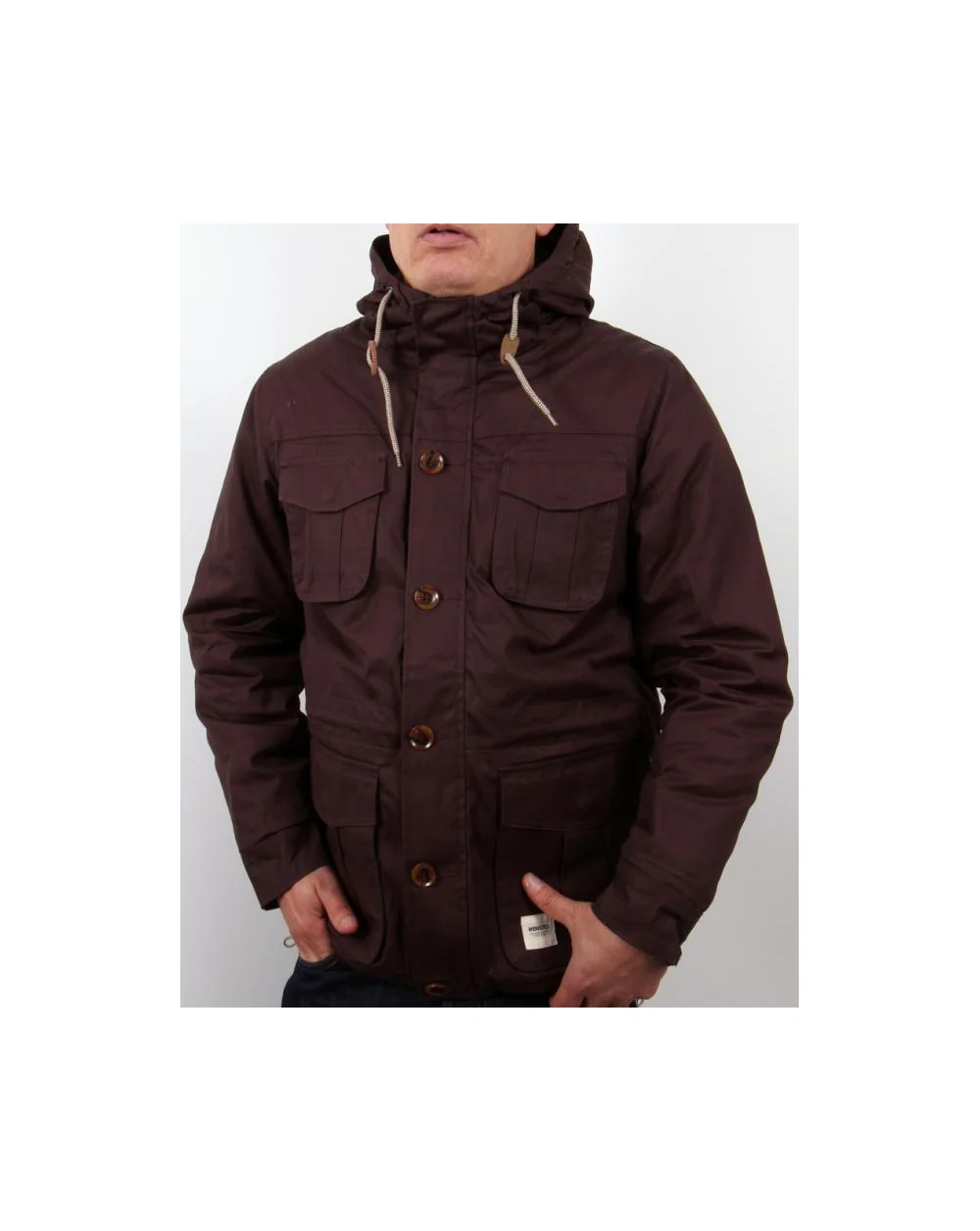 Wemoto Tobin Hooded Jacket Brown