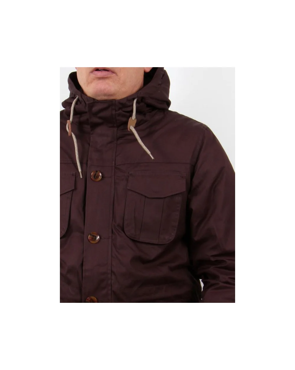 Wemoto Tobin Hooded Jacket Brown - Image 2