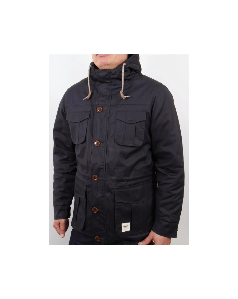 Wemoto Tobin Hooded Jacket Navy - Image 2